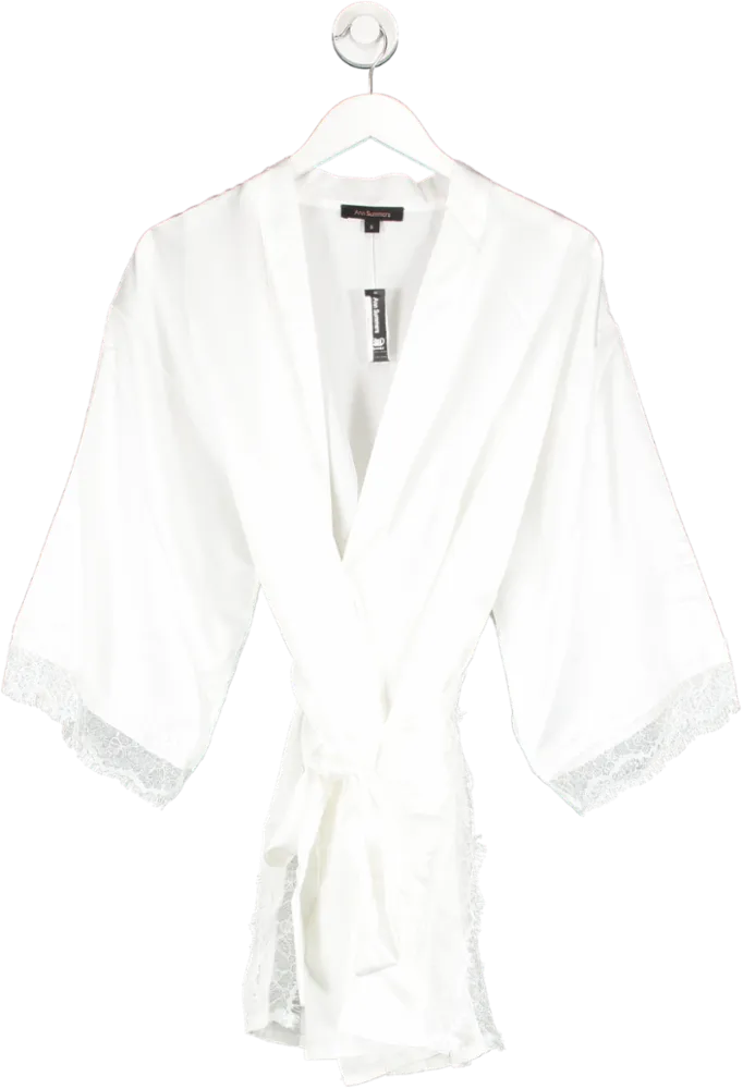 Ann Summers White Cherryann Robe UK S