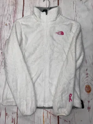 Jacket Fleece By North Face In White Pink, Size: M