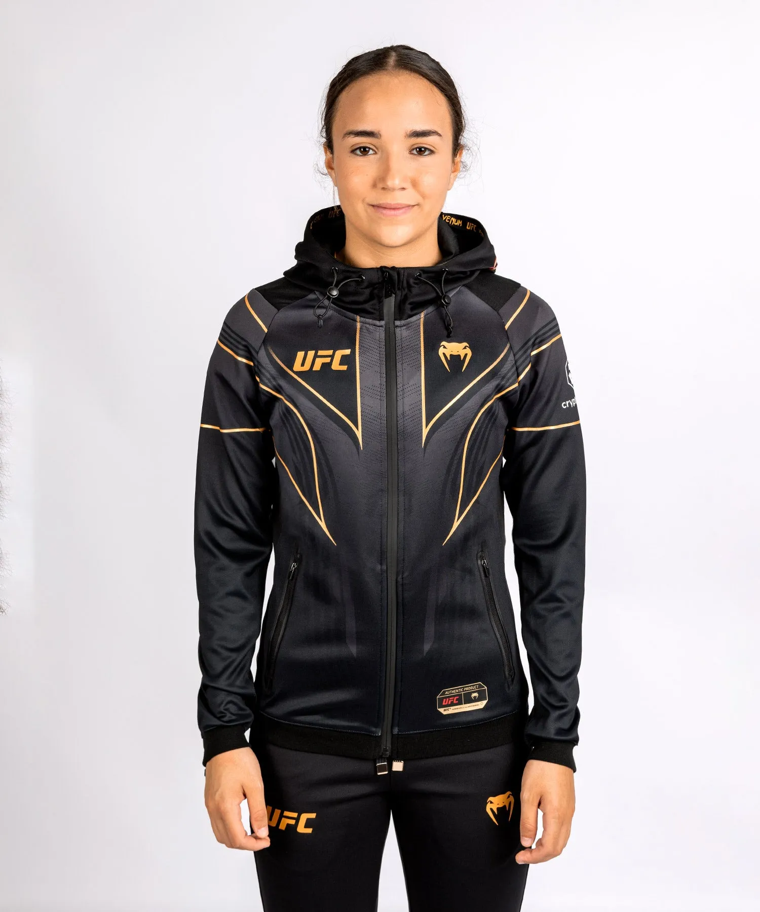 UFC Venum Personalized Authentic Fight Night 2.0 Women's Walkout Hoodie - Champion